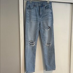 American Eagle Outfitters Distressed Blue Skinny Jeans